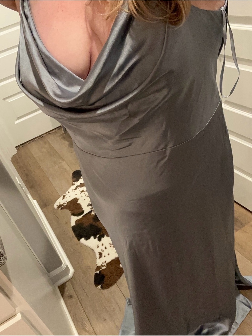 Revelry Nadia Satin Dress - French Blue